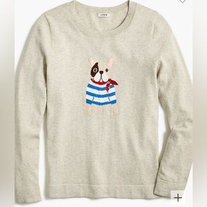 Jcrew Bulldog-print Teddie sweater